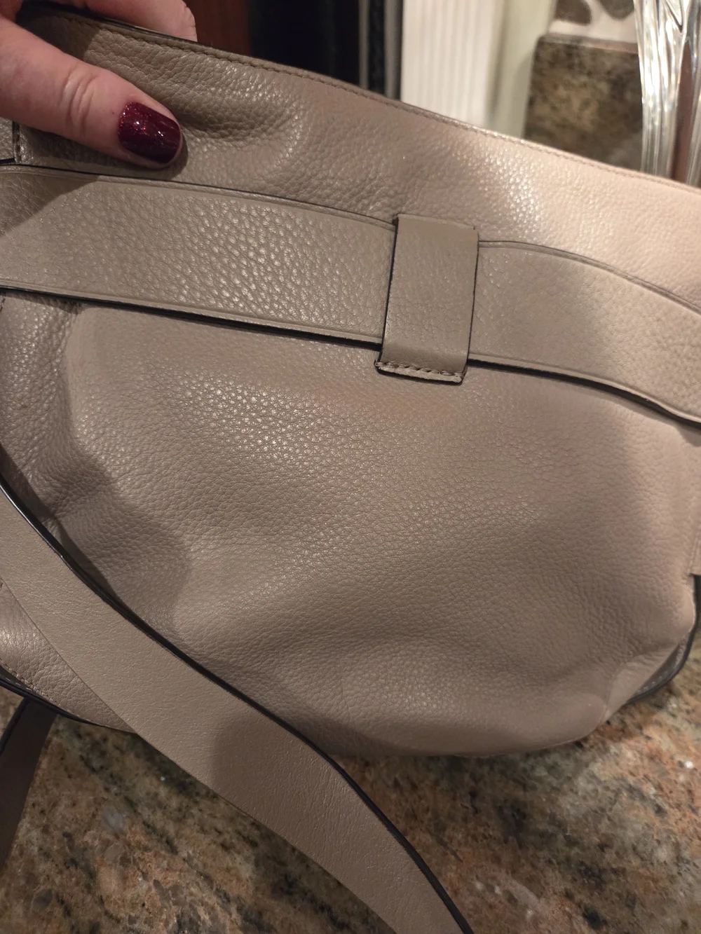Tory Burch Pebbled Leather Crossbody and Zip Wallet - Neutral Taupe